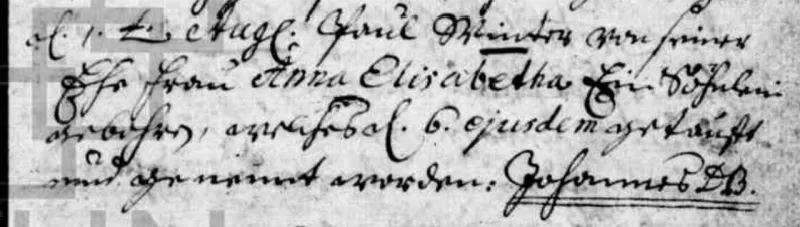 Birth of Johannes Winter.